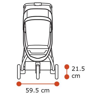 Thule Spring stroller width and wheel diameter in centimetres