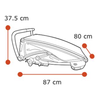 Thule Chariot Cross 2 - Folded dimensions 