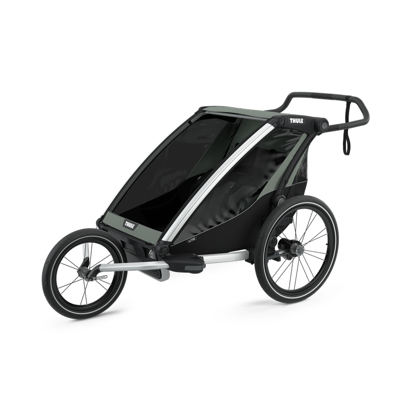 Thule Chariot Lite double 2-seat multisport bike trailer agave green