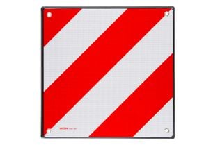 Aluminium rear warning sign for Spain, not for other European countries