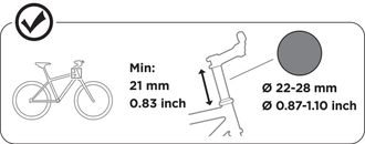 Compatibility - Front mounted child bike seats