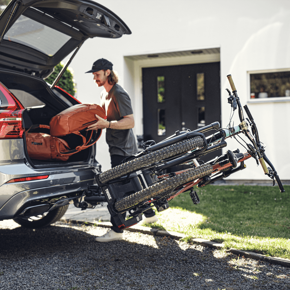 Sorry Now Sold - Thule EasyFold XT3 - tow bar mounted 3-bike rack