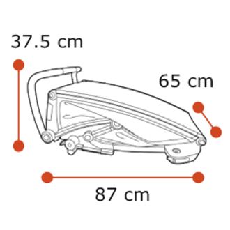 Thule Chariot Lite - Folded dimensions 
