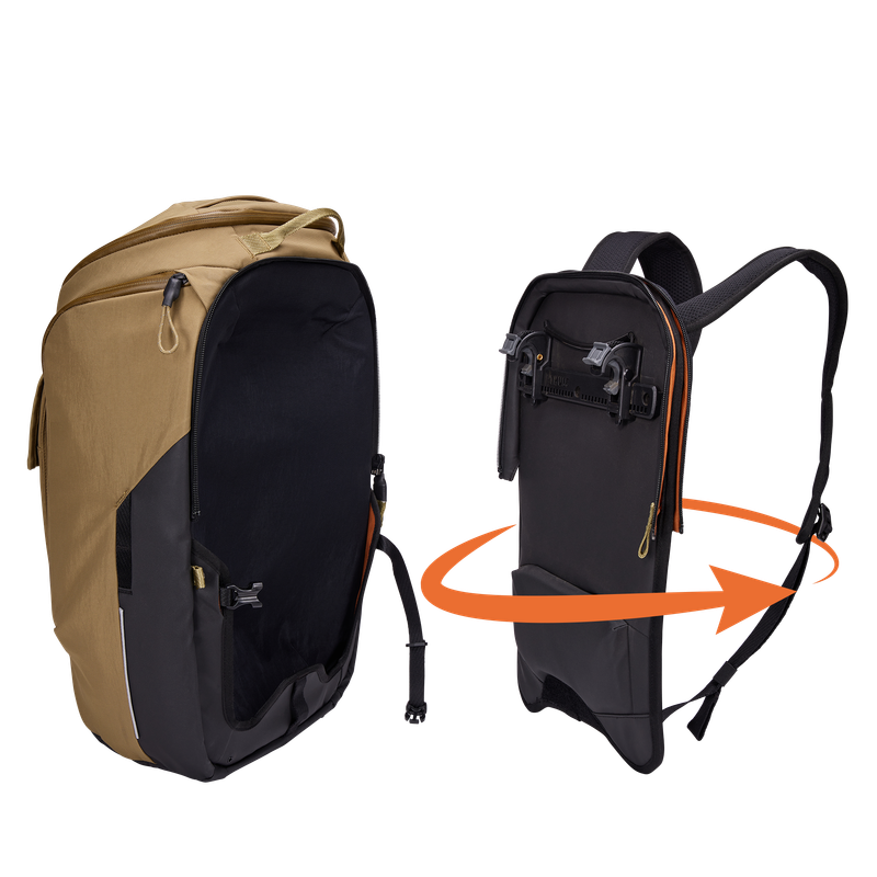 Thule Paramount hybrid bike pannier and backpack 26L tan beige