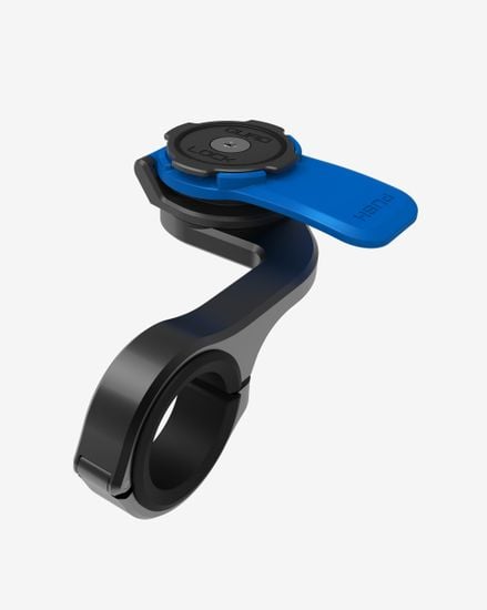 Blue and black Quad Lock bike mount with locking mechanism
