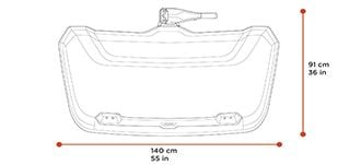 Thule Arcos M dimension tech spec image