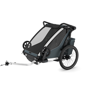 Thule Chariot Cross 2 double 1 or 2-seat multisport bike trailer dark slate