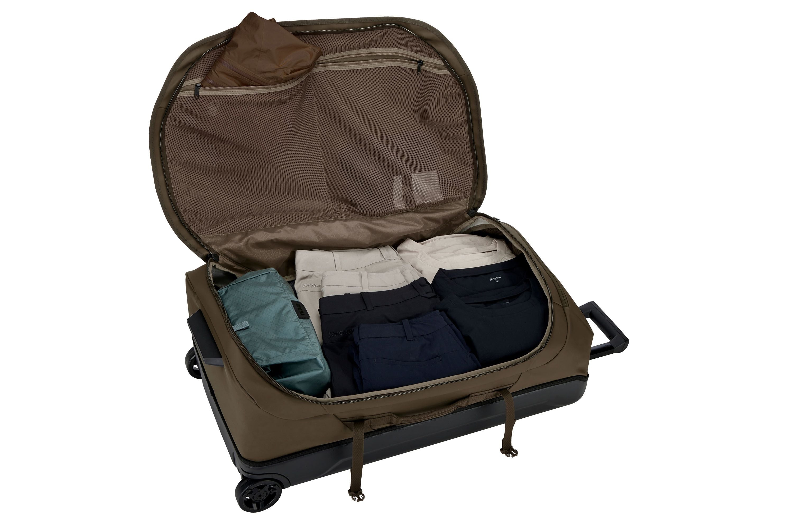 Thule Chasm wheeled duffel suitcase deep khaki