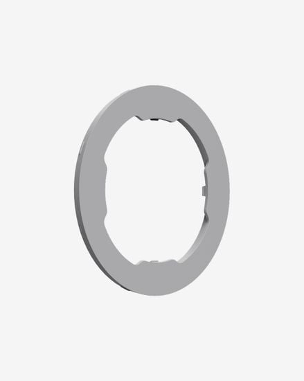 Grey Quad Lock accessory ring adapter viewed from the front