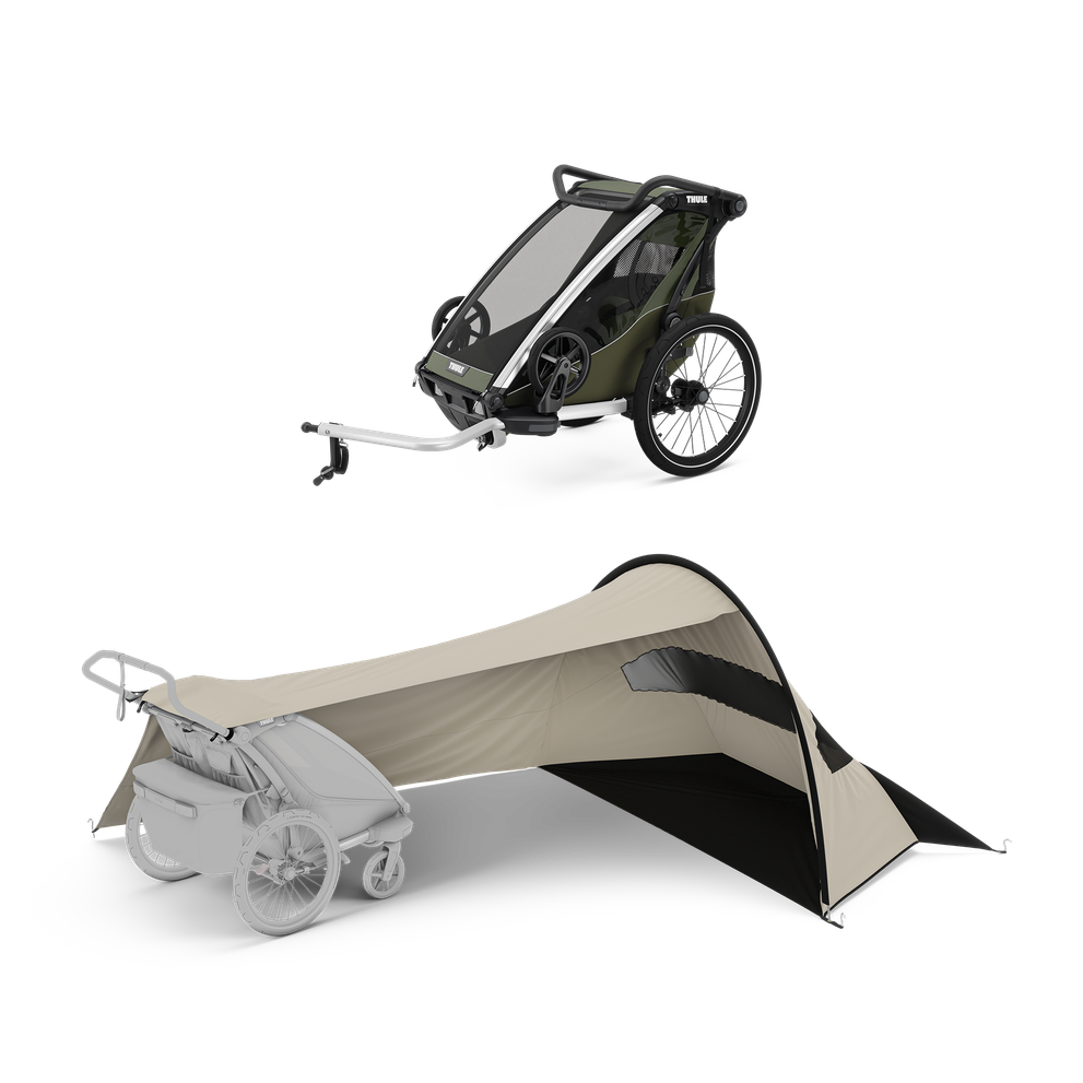 Thule Chariot Lite single + Thule sun and wind tarp