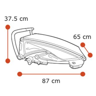 Thule Chariot Sport - Folded dimensions