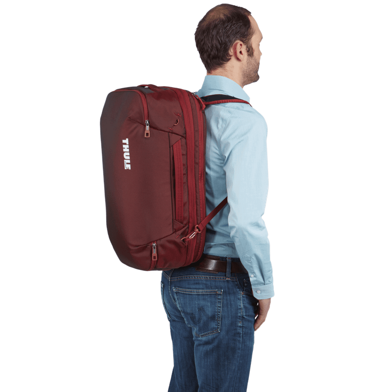 Thule Subterra convertible carry on luggage ember red