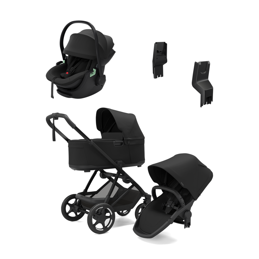 Thule Charm black & Thule Maple Connect black newborn bundle