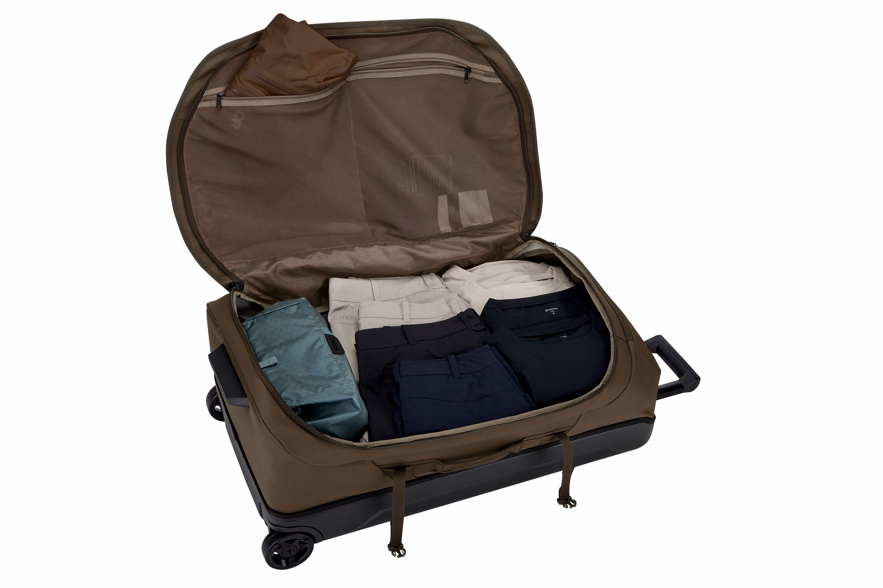Thule Chasm wheeled duffel suitcase deep khaki