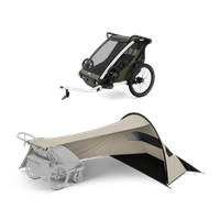 Thule Chariot Lite double + Thule sun and wind tarp