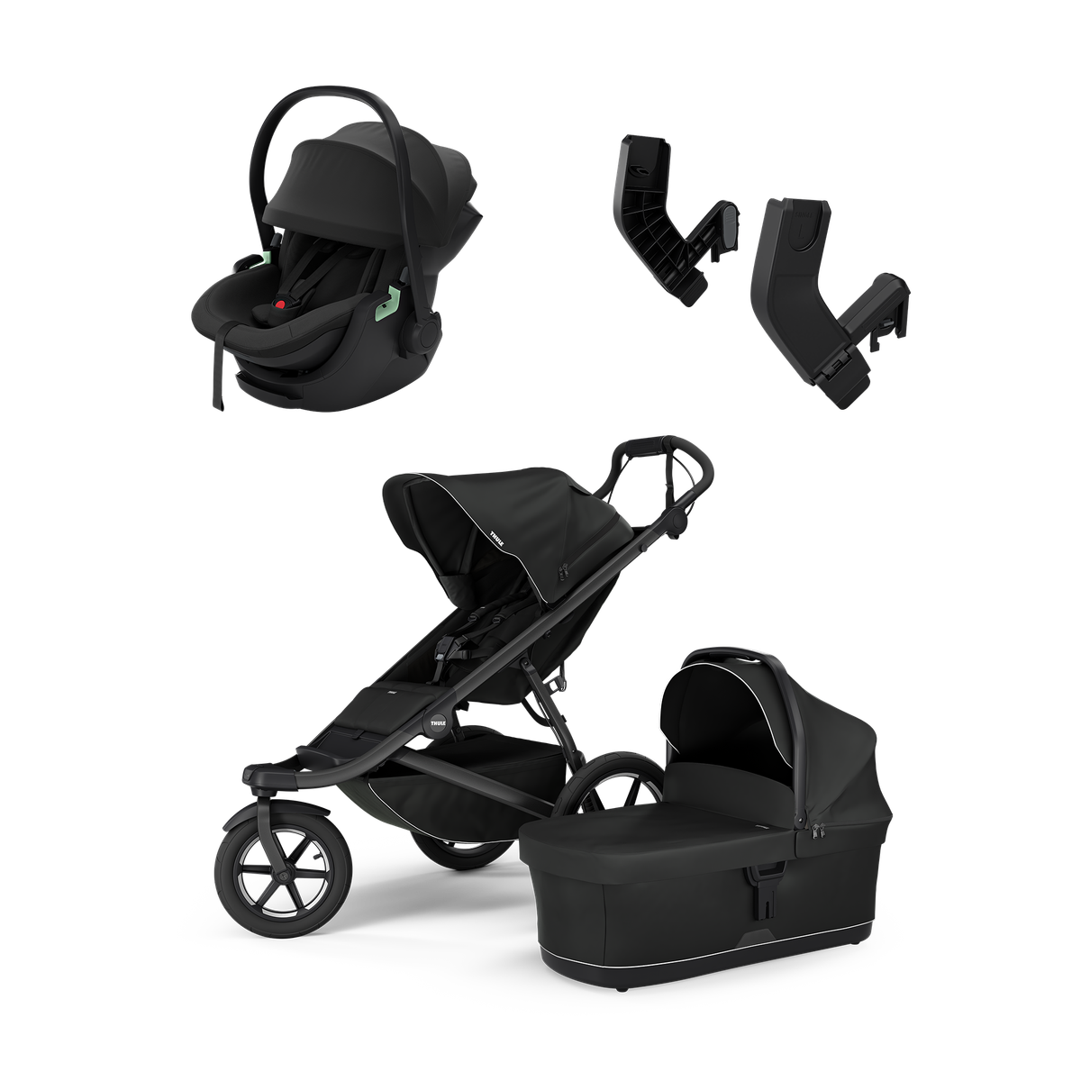Thule Urban Glide 3 black & Thule Maple black newborn bundle