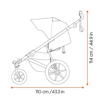 Thule Urban Glide 4-wheel side dimensions