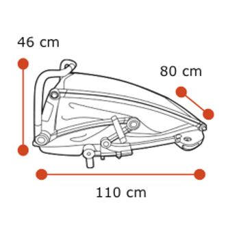 Thule Chariot Cab - Folded dimensions