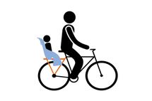Child bike seat graphic rack EF picto
