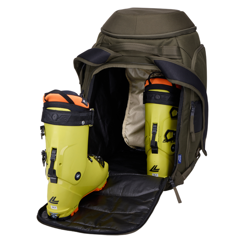 Thule RoundTrip snowboard and ski boot backpack 60L deep khaki