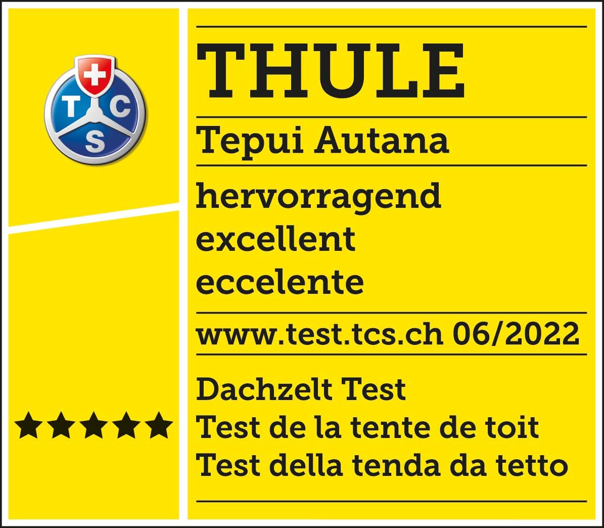 TCS Test win - Thule Tepui Autana