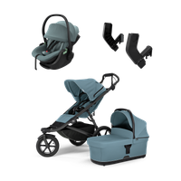 Thule Urban Glide 3 mid blue & Thule Maple mid blue newborn bundle