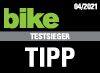 Test win logo Bike Testsieger TIPP 2021 for Thule WanderWay