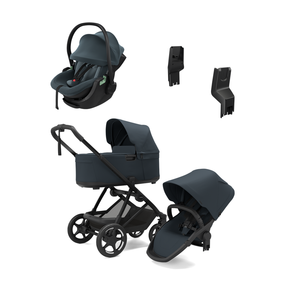 Thule Charm darkest blue & Thule Maple darkest blue newborn bundle