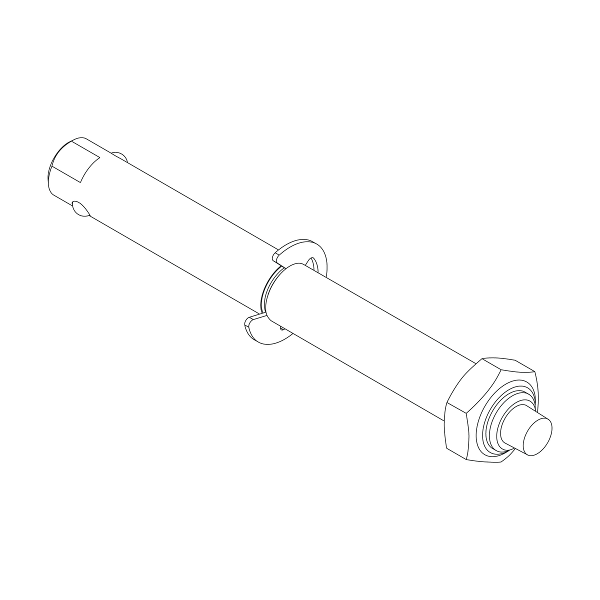 Push button clevis axle 50mm - Thule Chariot Corsair/Captain/Skiing kt