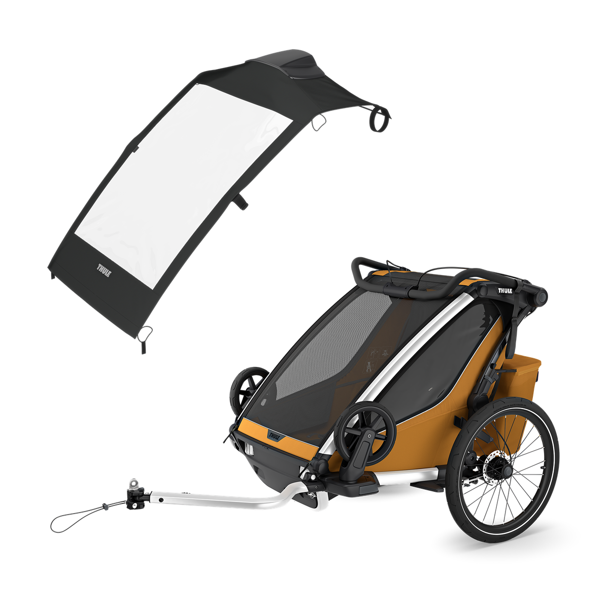 Thule Chariot Sport 2 double + Thule Chariot air purifier double