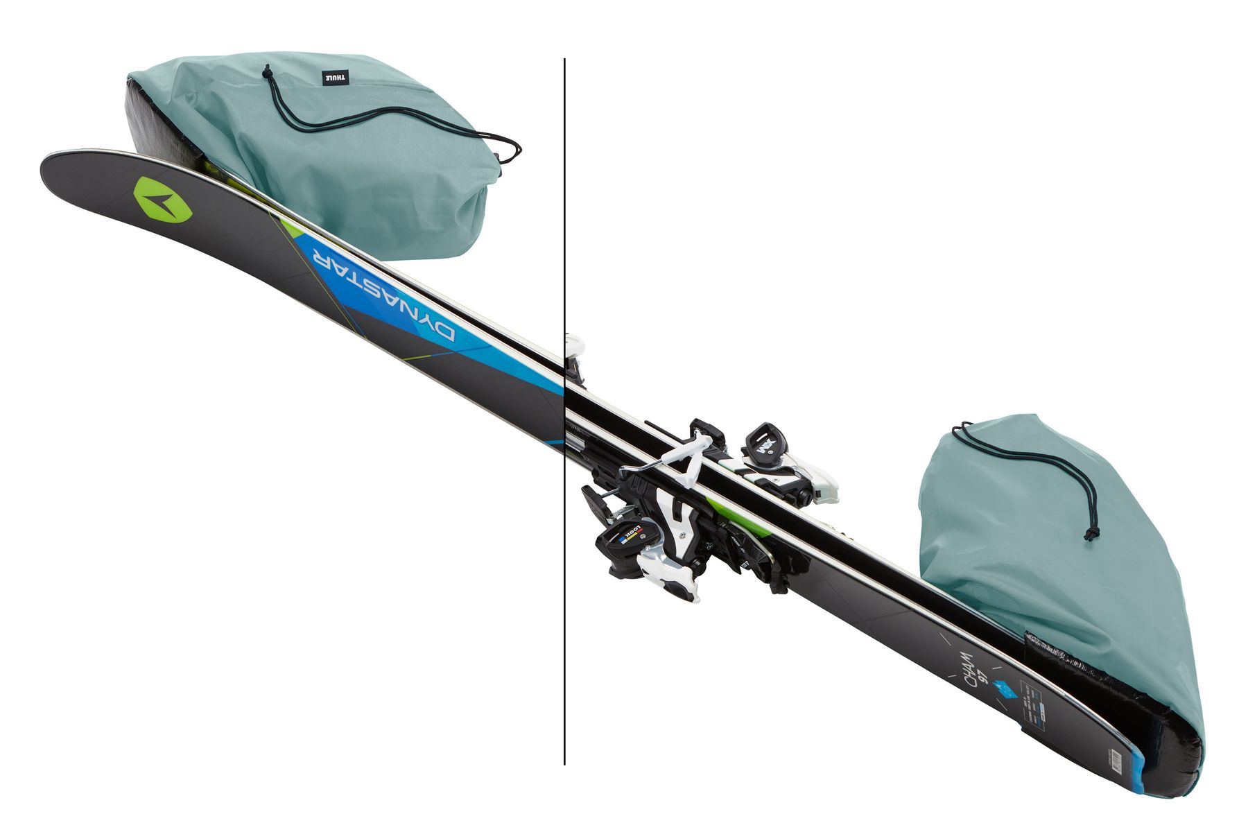 Thule RoundTrip Ski Roller 192cm Dark Slate 3204363 two padded sleeves
