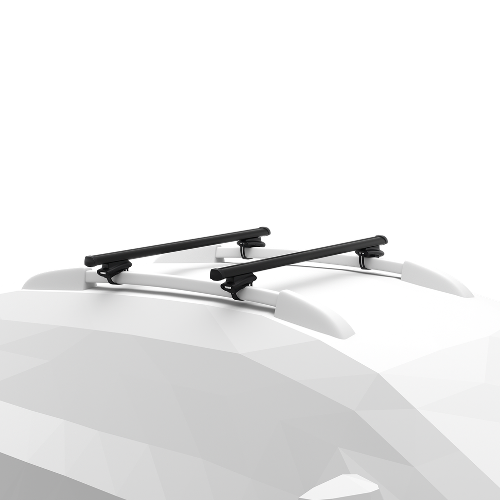 Thule oversized rail foot on Thule ProBar black