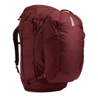 Thule Landmark 70L women's backpacking pack dark bordeaux red