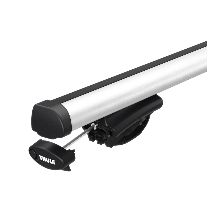 Thule oversized rail foot on Thule ProBar aluminum