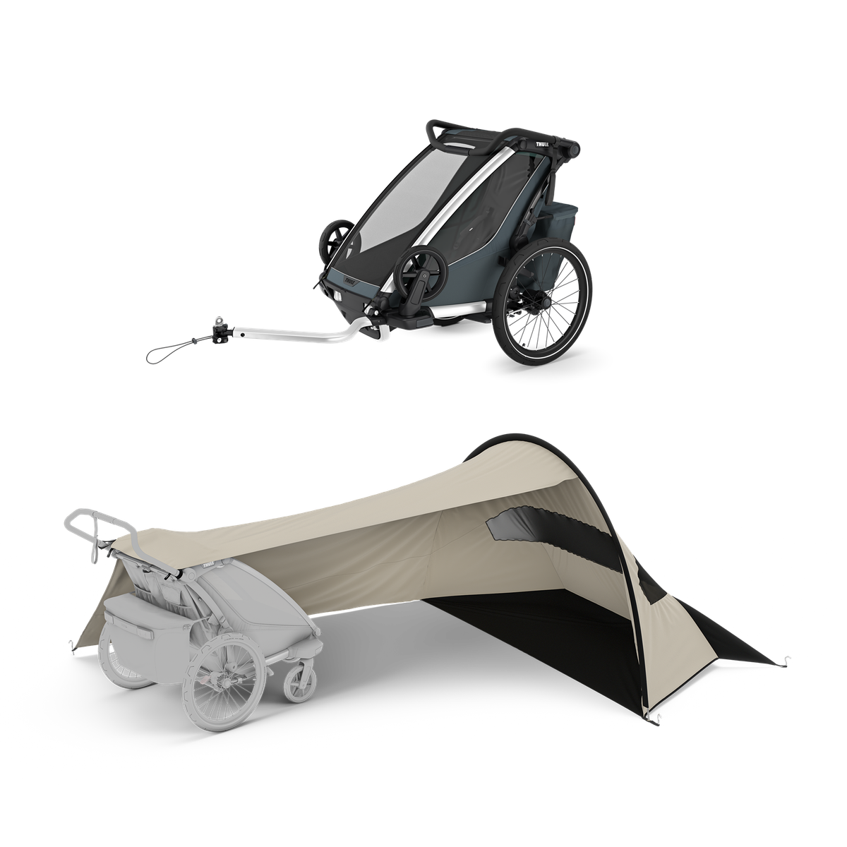 Thule Chariot Cross 2 + Thule sun and wind tarp
