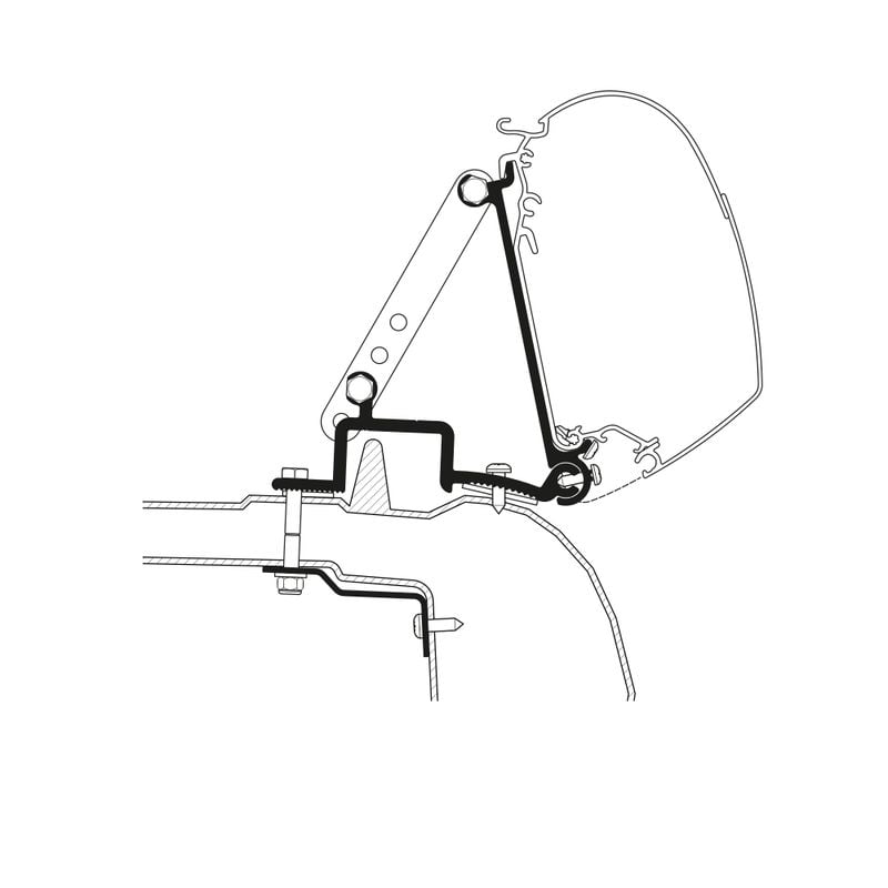 Adapter 302929 adapter for wall mounted awnings