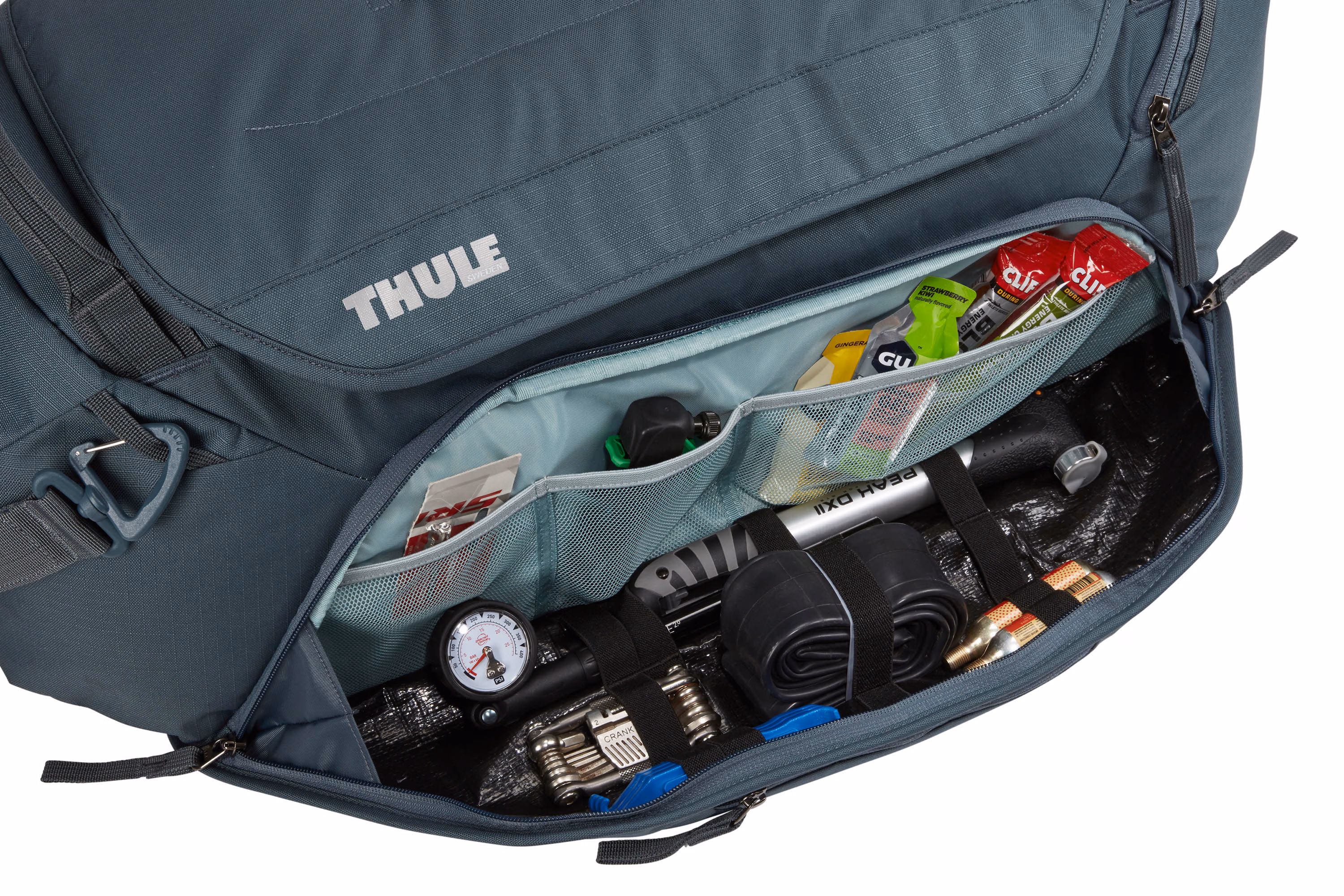 Thule RoundTrip Bike Duffel Dark Slate 3204353 front pocket