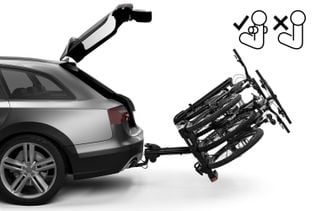 Thule EasyFold XT F 3-bike Towbar Bike Rack - Open Trunk
