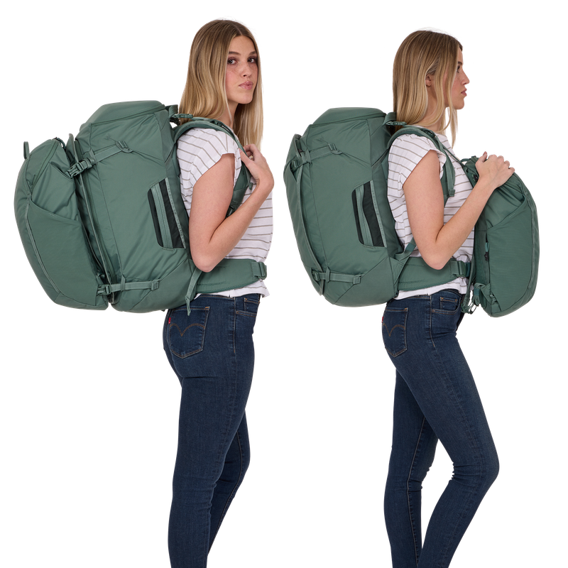 Thule Landmark 60L Women's travel pack hazy green