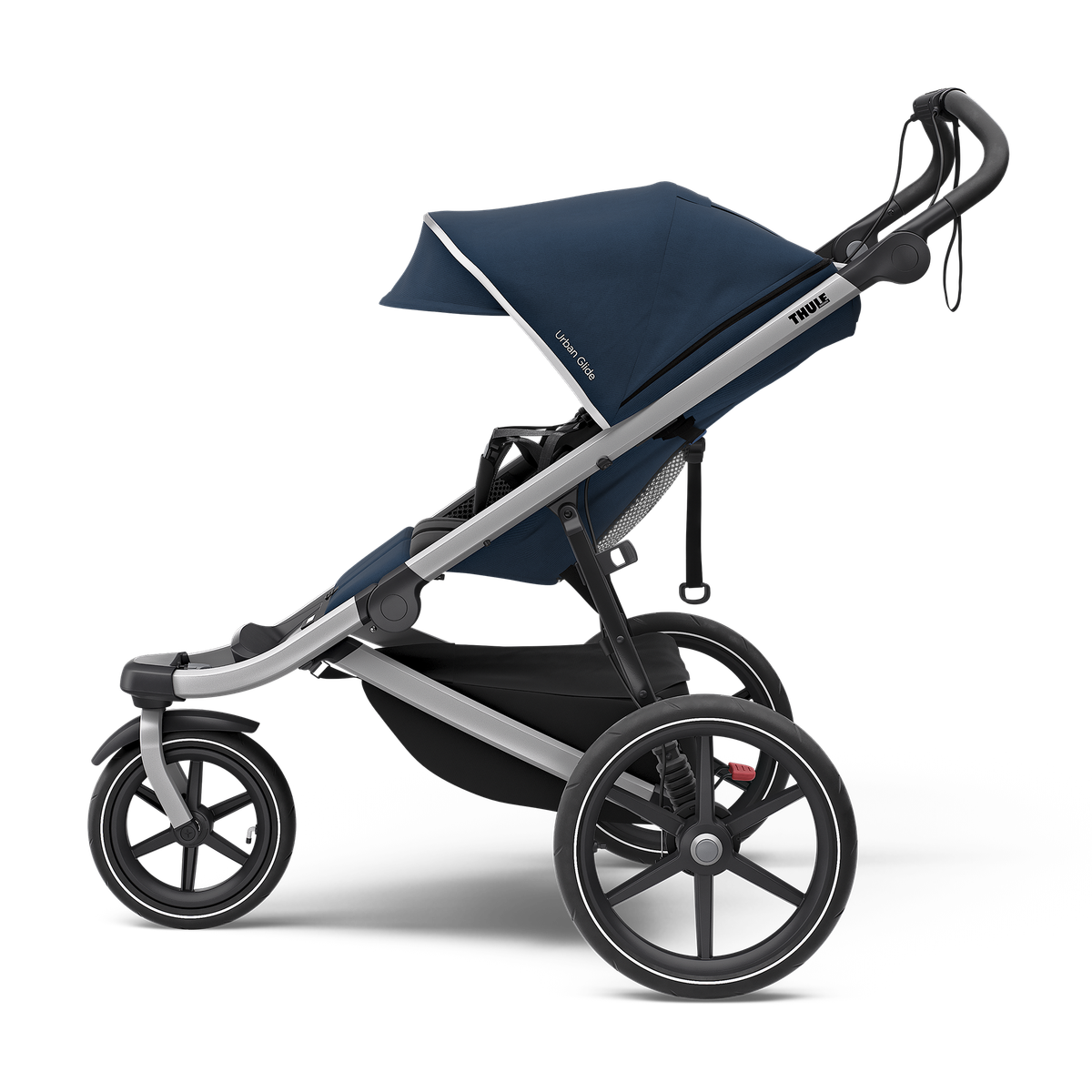 Thule Urban Glide 2 all-terrain stroller aluminium/majolica blue with bassinet black