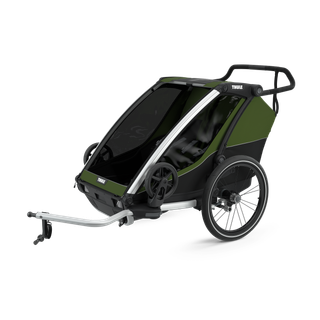 Thule Chariot Cab 2-seat multisport bike trailer aluminium/cypress green