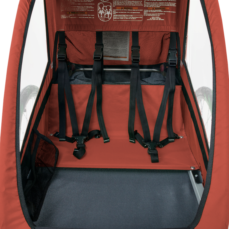 Thule Cadence 2-seat bike trailer hot sauce red