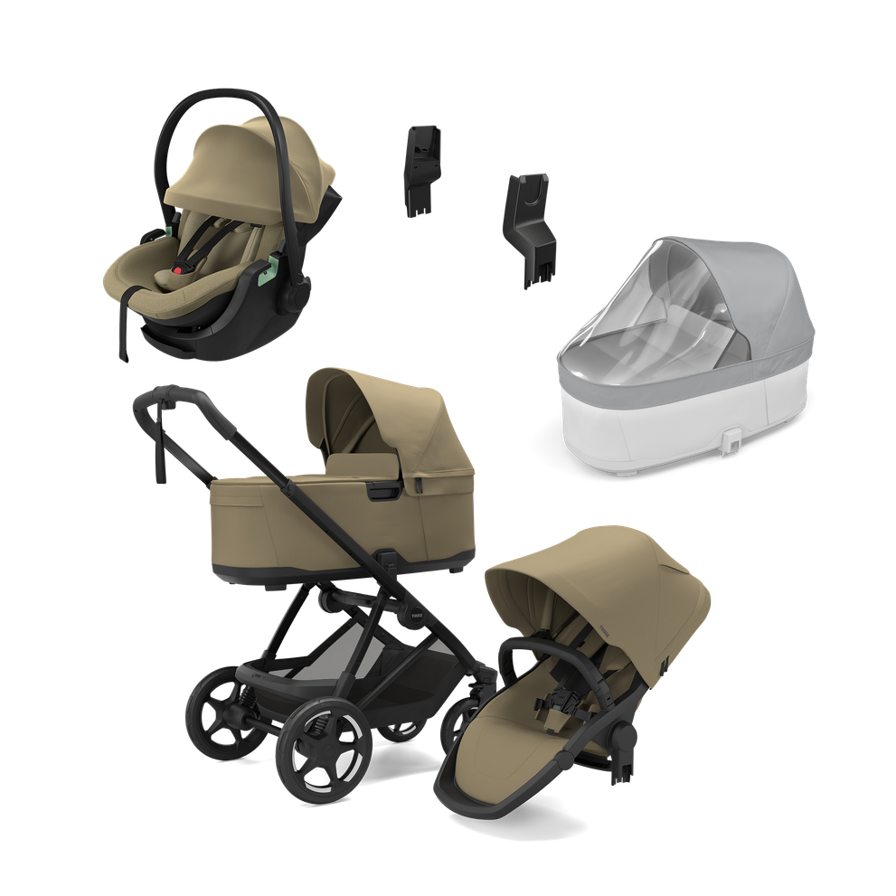 Thule Charm faded khaki & Thule Maple faded khaki newborn bundle