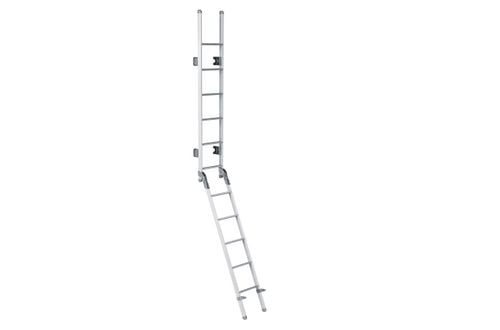 Thule Foldable Double Ladder Deluxe 11 Steps Anodised Gray - Open