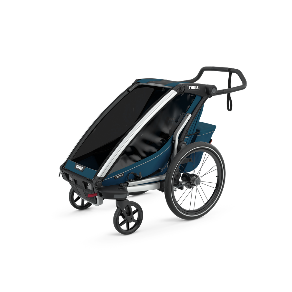 Thule Chariot Cross single 1-seat multisport bike trailer majolica blue