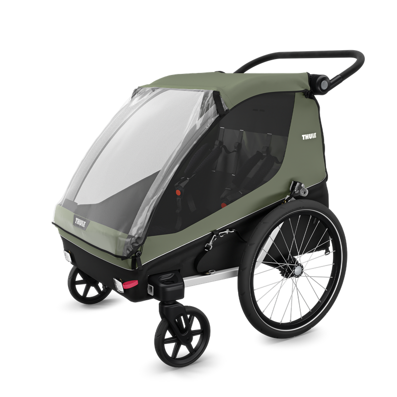 Thule Courier bike trailer vintage green