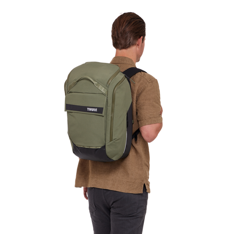 Thule Paramount hybrid bike pannier and backpack 26L green