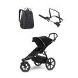 Thule Urban Glide 2 + Thule Changing Backpack + Thule Universal Car Seat Adapter - Black on Black