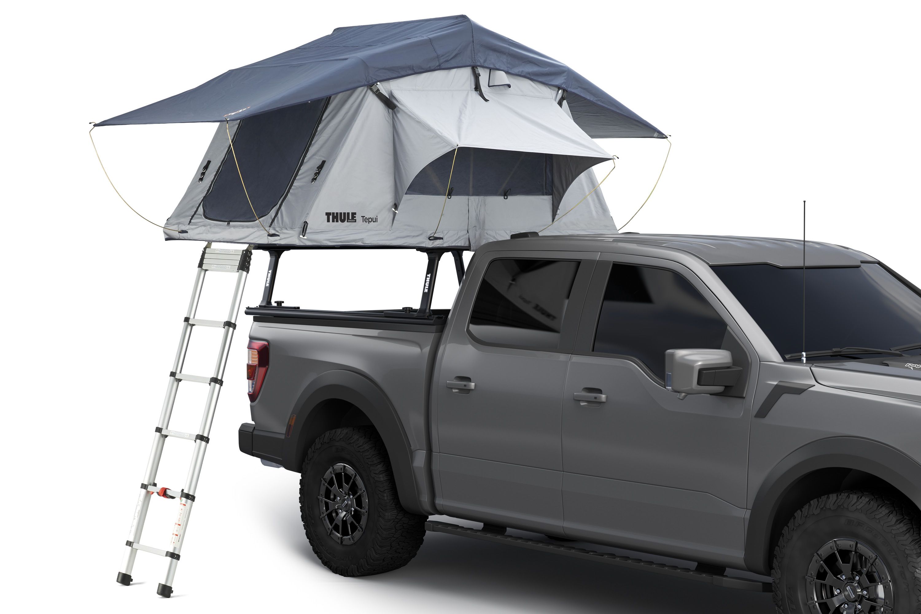 Thule Xsporter Pro Shift 500010 on truck with rooftop tent