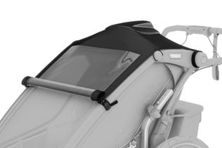 Thule Chariot air purifier cover feature - Works with open cover